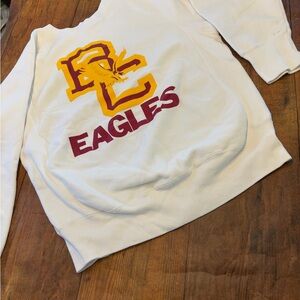Vintage White Eagles Sweatshirt with Red and Yellow Logo